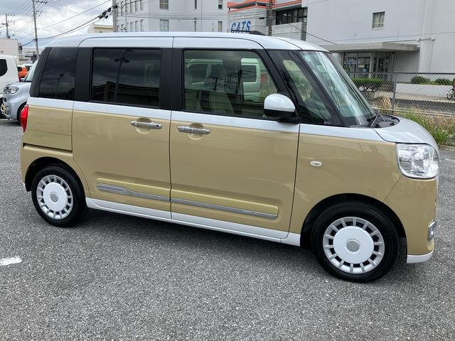 ムーヴキャンバスストライプスＧターボ両側電動スライドドア　ＬＥＤヘッドライト＆フォグランプ　シートヒーター　保温カップホルダー　電動駐車ブレーキ　バックカメラ　ステアリングスイッチ　自動追従クルコン　衝突被害軽減ブレーキ（千葉県）の中古車