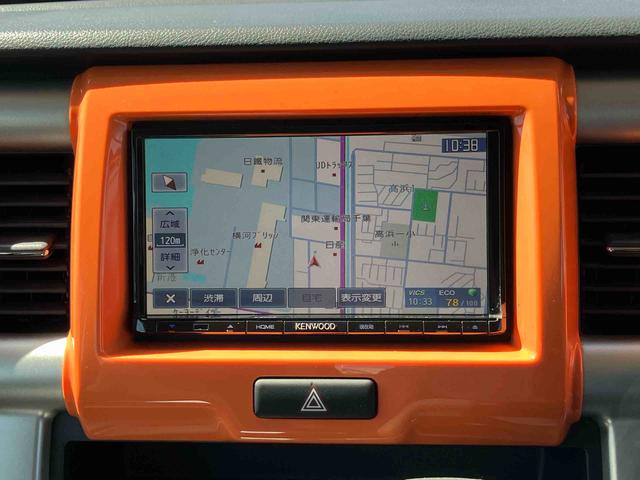 ハスラーＧナビ／ワンセグＴＶ／ＤＶＤ／ＵＳＢ　衝突軽減ブレーキ　横滑り防止装置　運転席シートヒーター　オートエアコン　スマートキー　プッシュスタート　アイドリングストップ　足踏み式駐車ブレーキ　電動格納Ｄミラー（千葉県）の中古車