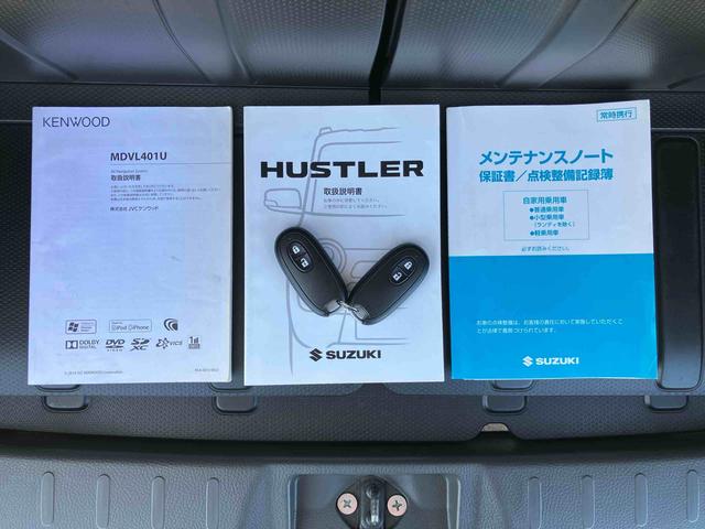 ハスラーＧナビ／ワンセグＴＶ／ＤＶＤ／ＵＳＢ　衝突軽減ブレーキ　横滑り防止装置　運転席シートヒーター　オートエアコン　スマートキー　プッシュスタート　アイドリングストップ　足踏み式駐車ブレーキ　電動格納Ｄミラー（千葉県）の中古車