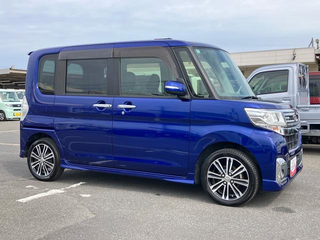 タントカスタムＲＳターボ　ナビ／ＢＴ／ＤＴＶ／ＣＤ／ＤＶＤ　両側電動スライドドア　１５インチアルミ　ＬＥＤヘッドライト＆フォグランプ　プッシュボタンスターター　オート格納ドアミラー　横滑り防止装置　アイドリングストップ（千葉県）の中古車