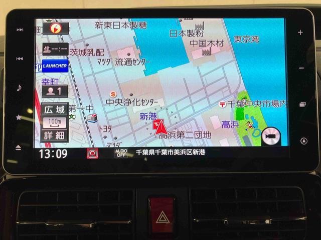 タントカスタムＲＳバックカメラ連動９インチフルセグナビ　ＵＳＢ接続　ブルートゥース対応　フロント．リヤドライブレコーダー連動　ＥＴＣ　前席シートヒーター　バックドア大型スポイラー　バックドアメッキセンターガーニッシュ（千葉県）の中古車