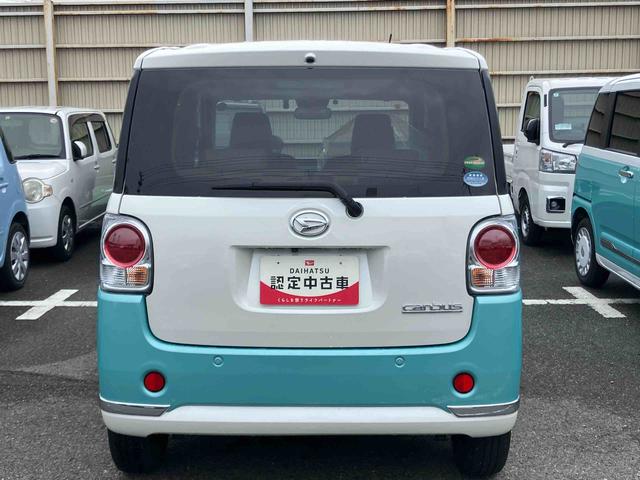 ムーヴキャンバスＧメイクアップリミテッド　ＳＡIIIパノラマカメラ連動フルセグナビ　ＵＳＢ接続　ブルートゥース対応　フロント．リヤドライブレコーダー連動　ＥＴＣ　衝突被害軽減ブレーキ　横滑り防止装置　アイドリングストップ機構　置きラクボックス（千葉県）の中古車