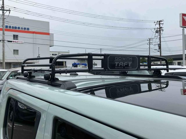 タフトＧターボ９型ＤＰオーディオ／全周囲カメラ　前後ドラレコ　ＥＴＣ　駐車支援　ルーフキャリア　前後ガーニッシュ　１５インチアルミ　ガラスルーフ　ＬＥＤヘッド＆フォグ　シートヒーター　クルコン　衝突被害軽減ブレーキ（千葉県）の中古車