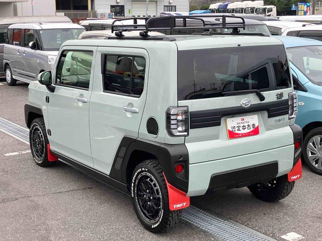 タフトＧターボ９型ＤＰオーディオ／全周囲カメラ　前後ドラレコ　ＥＴＣ　駐車支援　ルーフキャリア　前後ガーニッシュ　１５インチアルミ　ガラスルーフ　ＬＥＤヘッド＆フォグ　シートヒーター　クルコン　衝突被害軽減ブレーキ（千葉県）の中古車