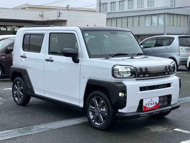 タフトＧターボ　ダーククロムベンチャーターボ　Ｂカメラ　ガラスルーフ　ルーフレール　全車速追従クルコン　ＡＤＢ　ＬＥＤヘッドライト　オートライト　スマアシ　コーナーセンサー　シートヒーター　革巻きステアリング　電動駐車ブレーキ　キーフリー（千葉県）の中古車