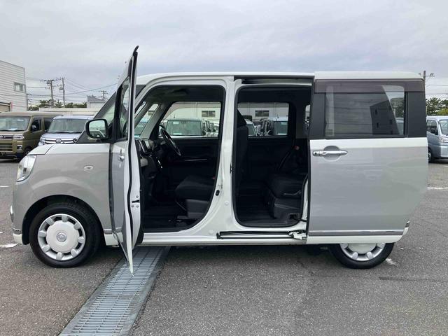 ムーヴキャンバスGブラックインテリアリミテッド SAIIIナビ/TV/DVD/BT/USB 全周囲カメラ 前後ドラレコ ETC LEDヘッドライト オートライト オートハイビーム シートヒーター 両側電動スライドドア スマアシ キーフリー 盗難防止アラーム(千葉県)の中古車