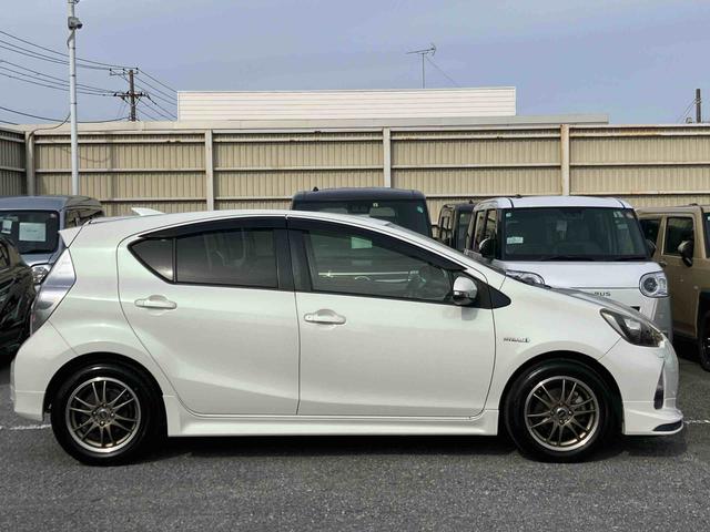 アクアGエアロ 社外15インチアルミ LEDヘッドライト ETC テレスコピックステアリング 運転席シートアジャスター バニティーミラー付きサンバイザー スマートキー ヘッドライトウォッシャー(千葉県)の中古車