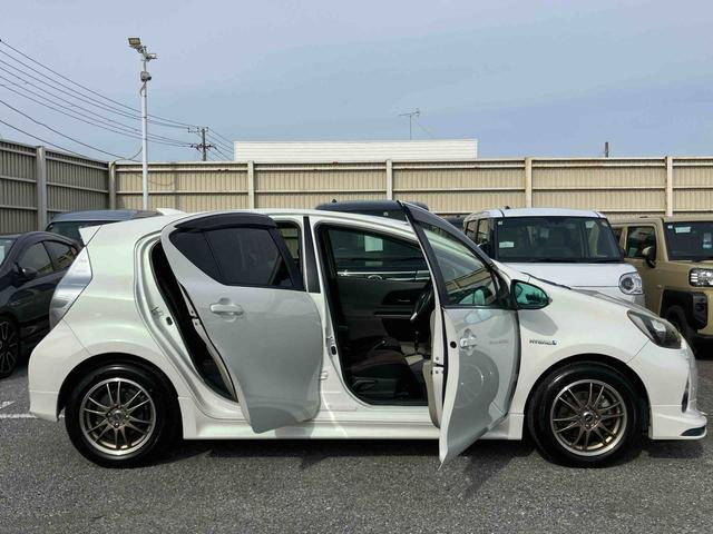 アクアGエアロ 社外15インチアルミ LEDヘッドライト ETC テレスコピックステアリング 運転席シートアジャスター バニティーミラー付きサンバイザー スマートキー ヘッドライトウォッシャー(千葉県)の中古車