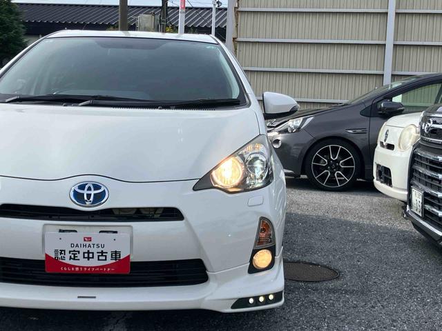 アクアGエアロ 社外15インチアルミ LEDヘッドライト ETC テレスコピックステアリング 運転席シートアジャスター バニティーミラー付きサンバイザー スマートキー ヘッドライトウォッシャー(千葉県)の中古車