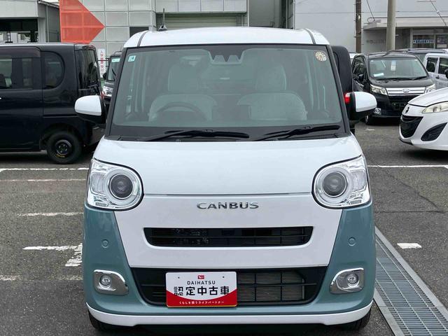 ムーヴキャンバスストライプスＧターボターボ　Ｂカメラ　全車速追従クルコン　ＬＥＤヘッドライト　オートライト　ＡＤＢ　ホッとカップホルダー　スマアシ　コーナーセンサー　シートヒーター　電動駐車ブレーキ　両側Ｐスラ　キーフリー　盗難防止警報（千葉県）の中古車