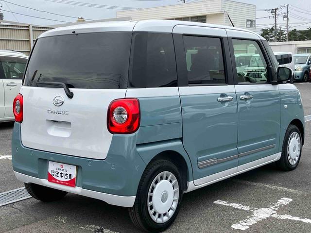 ムーヴキャンバスストライプスＧターボターボ　Ｂカメラ　全車速追従クルコン　ＬＥＤヘッドライト　オートライト　ＡＤＢ　ホッとカップホルダー　スマアシ　コーナーセンサー　シートヒーター　電動駐車ブレーキ　両側Ｐスラ　キーフリー　盗難防止警報（千葉県）の中古車