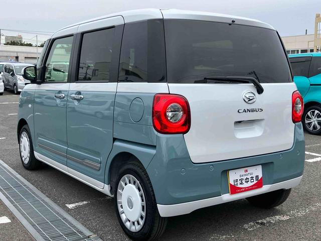 ムーヴキャンバスストライプスＧターボターボ　Ｂカメラ　全車速追従クルコン　ＬＥＤヘッドライト　オートライト　ＡＤＢ　ホッとカップホルダー　スマアシ　コーナーセンサー　シートヒーター　電動駐車ブレーキ　両側Ｐスラ　キーフリー　盗難防止警報（千葉県）の中古車