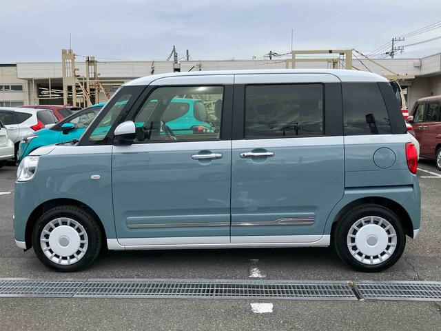 ムーヴキャンバスストライプスＧターボターボ　Ｂカメラ　全車速追従クルコン　ＬＥＤヘッドライト　オートライト　ＡＤＢ　ホッとカップホルダー　スマアシ　コーナーセンサー　シートヒーター　電動駐車ブレーキ　両側Ｐスラ　キーフリー　盗難防止警報（千葉県）の中古車