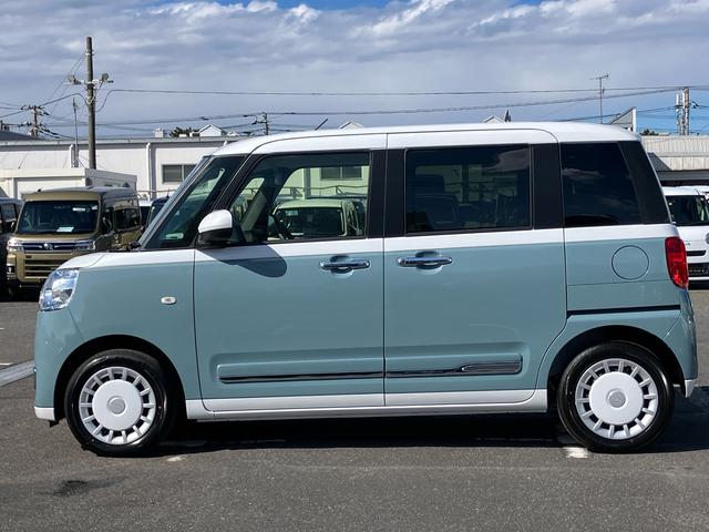 ムーヴキャンバスストライプスＧターボアダプティブドライビングビーム　ＬＥＤヘッドライト　オートライト　全車速追従クルコン　バックカメラ　スマアシ　コーナーセンサー　シートヒーター　両側電動スライドドア　ホッとカップホルダー　キーフリー（千葉県）の中古車