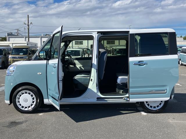 ムーヴキャンバスストライプスＧターボアダプティブドライビングビーム　ＬＥＤヘッドライト　オートライト　全車速追従クルコン　バックカメラ　スマアシ　コーナーセンサー　シートヒーター　両側電動スライドドア　ホッとカップホルダー　キーフリー（千葉県）の中古車