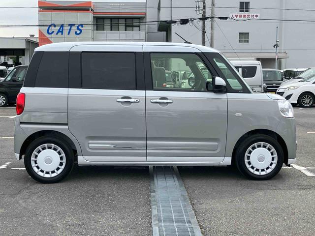 ムーヴキャンバスストライプスＧターボターボ　Ｂカメラ　全車速追従クルコン　ＬＥＤヘッドライト　オートライト　ＡＤＢ　ホッとカップホルダー　スマアシ　コーナーセンサー　シートヒーター　電動駐車ブレーキ　両側Ｐスラ　キーフリー　盗難防止警報（千葉県）の中古車