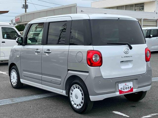 ムーヴキャンバスストライプスＧターボターボ　Ｂカメラ　全車速追従クルコン　ＬＥＤヘッドライト　オートライト　ＡＤＢ　ホッとカップホルダー　スマアシ　コーナーセンサー　シートヒーター　電動駐車ブレーキ　両側Ｐスラ　キーフリー　盗難防止警報（千葉県）の中古車