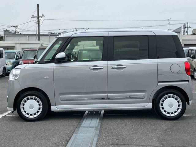 ムーヴキャンバスストライプスＧターボターボ　Ｂカメラ　全車速追従クルコン　ＬＥＤヘッドライト　オートライト　ＡＤＢ　ホッとカップホルダー　スマアシ　コーナーセンサー　シートヒーター　電動駐車ブレーキ　両側Ｐスラ　キーフリー　盗難防止警報（千葉県）の中古車