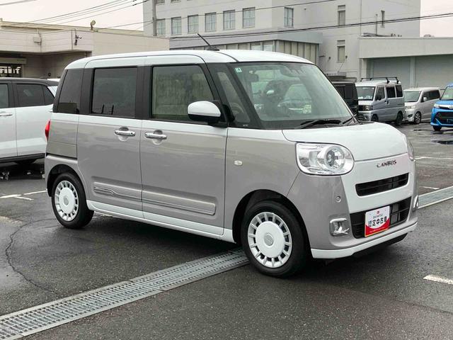 ムーヴキャンバスストライプスGBカメラ LEDヘッドライト オートライト オートハイビーム ホッとカップホルダー スマアシ コーナーセンサー シートヒーター 両側Pスラ オートA/C 電動駐車ブレーキ プッシュスタート キーフリー(千葉県)の中古車