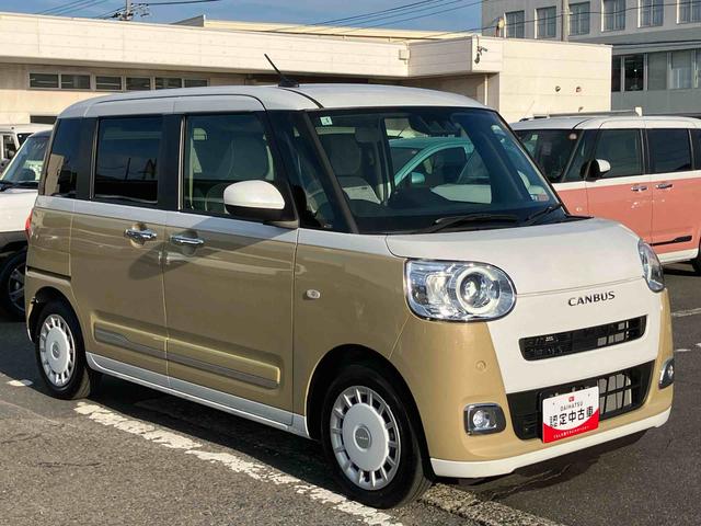 ムーヴキャンバスストライプスGターボターボ LEDヘッドライト オートライト オートハイビーム ADB スマアシ コーナーセンサー シートヒーター ホッとカップホルダー 置き楽くBOX 電動駐車ブレーキ 両側Pスラ キーフリー ステリモ(千葉県)の中古車