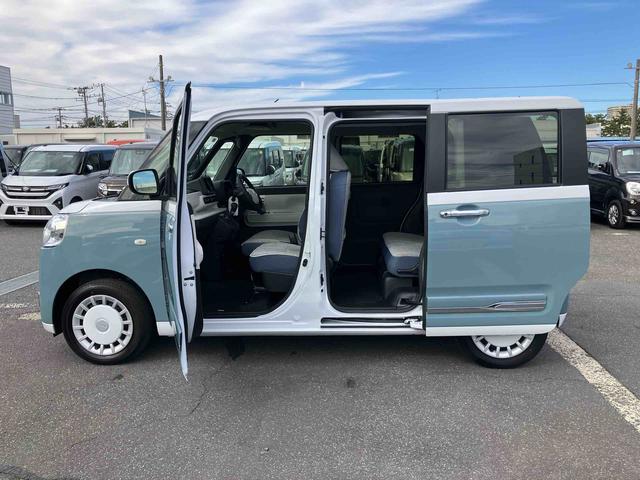 ムーヴキャンバスストライプスＧＬＥＤヘッドライト　オートライト　オートハイビーム　ＡＤＢ　Ｂカメラ　スマアシ　前後コーナーセンサー　シートヒーター　ホッとカップホルダー　置き楽ＢＯＸ　電動駐車ブレーキ　キーフリー　盗難防止アラーム（千葉県）の中古車