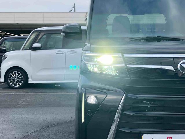 タントカスタムRSターボ Bカメラ ADB LEDヘッドライト オートライト オートハイビーム 革巻ステア&ノブ アルミ スマアシ コーナーセンサー シートヒーター 両側Pスライド 電動駐車ブレーキ プッシュスタート(千葉県)の中古車