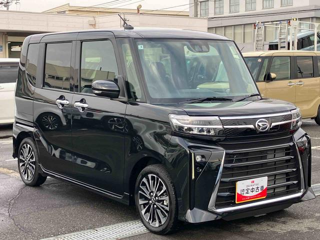 タントカスタムRSターボ Bカメラ ADB LEDヘッドライト オートライト オートハイビーム 革巻ステア&ノブ アルミ スマアシ コーナーセンサー シートヒーター 両側Pスライド 電動駐車ブレーキ プッシュスタート(千葉県)の中古車