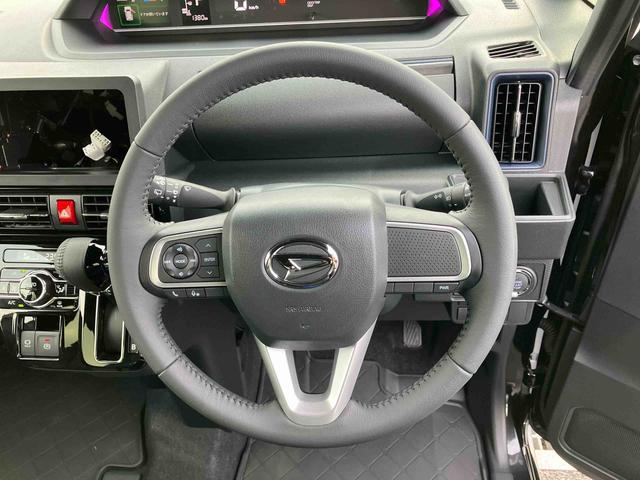 タントカスタムRSターボ Bカメラ ADB LEDヘッドライト オートライト オートハイビーム 革巻ステア&ノブ アルミ スマアシ コーナーセンサー シートヒーター 両側Pスライド 電動駐車ブレーキ プッシュスタート(千葉県)の中古車