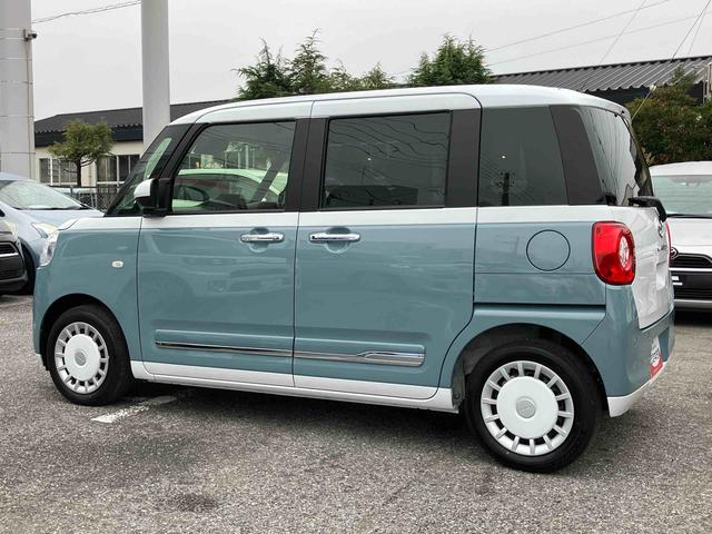 ムーヴキャンバスストライプスＧターボ両側電動スライドドア　ＬＥＤヘッドライト＆フォグランプ　シートヒーター　保温カップホルダー　電動駐車ブレーキ　バックカメラ　ステアリングスイッチ　自動追従クルコン　衝突被害軽減ブレーキ（千葉県）の中古車