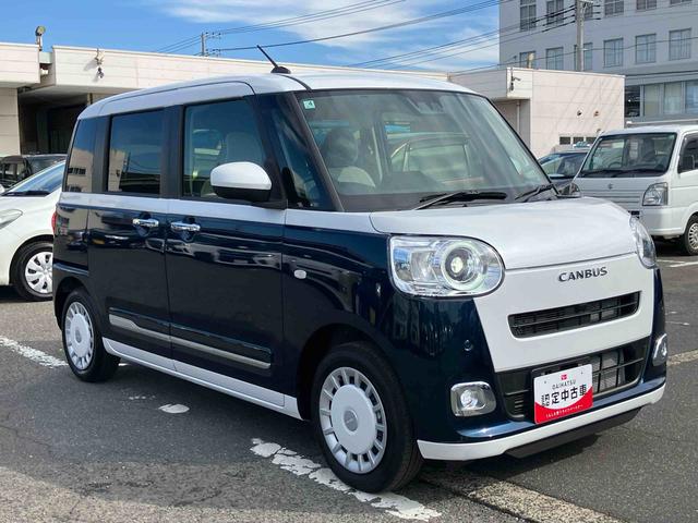 ムーヴキャンバスストライプスＧＬＥＤヘッドライト　オートライト　オートハイビーム　ＡＤＢ　Ｂカメラ　スマアシ　前後コーナーセンサー　シートヒーター　ホッとカップホルダー　置き楽ＢＯＸ　電動駐車ブレーキ　キーフリー　盗難防止アラーム（千葉県）の中古車