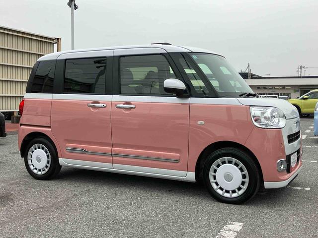 ムーヴキャンバスストライプスＧターボ両側電動スライドドア　ＬＥＤヘッドライト＆フォグランプ　シートヒーター　保温カップホルダー　電動駐車ブレーキ　バックカメラ　ステアリングスイッチ　自動追従クルコン　衝突被害軽減ブレーキ（千葉県）の中古車