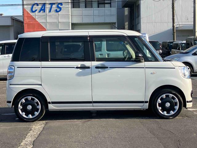 ムーヴキャンバスＧブラックアクセントＶＳ　ＳＡIIIナビ／ＴＶ／ＤＶＤ／ＢＴ／ＵＳＢ　全周囲カメラ　前後ドラレコ　ＬＥＤヘッドライト　オートライト　オートハイビーム　運転席シートヒーター　キーフリーシステム　盗難防止アラーム　両側Ｐスライド　革巻ステア（千葉県）の中古車