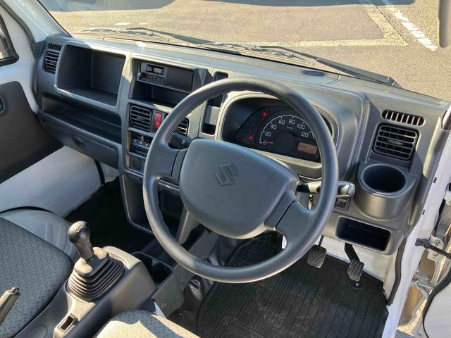 キャリイトラック頑丈ダンプ4WD ダンプ 荷台三方開 4枚リーフスプリング ETC マニュアルシフト 社外アルミホイール AM/FMラジオ マニュアルエアコン バッテリーカバー サイドレバー式パーキングブレーキ パワステ(千葉県)の中古車