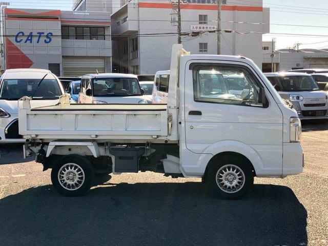 キャリイトラック頑丈ダンプ4WD ダンプ 荷台三方開 4枚リーフスプリング ETC マニュアルシフト 社外アルミホイール AM/FMラジオ マニュアルエアコン バッテリーカバー サイドレバー式パーキングブレーキ パワステ(千葉県)の中古車