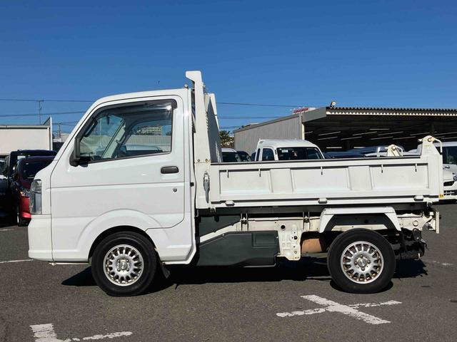 キャリイトラック頑丈ダンプ4WD ダンプ 荷台三方開 4枚リーフスプリング ETC マニュアルシフト 社外アルミホイール AM/FMラジオ マニュアルエアコン バッテリーカバー サイドレバー式パーキングブレーキ パワステ(千葉県)の中古車