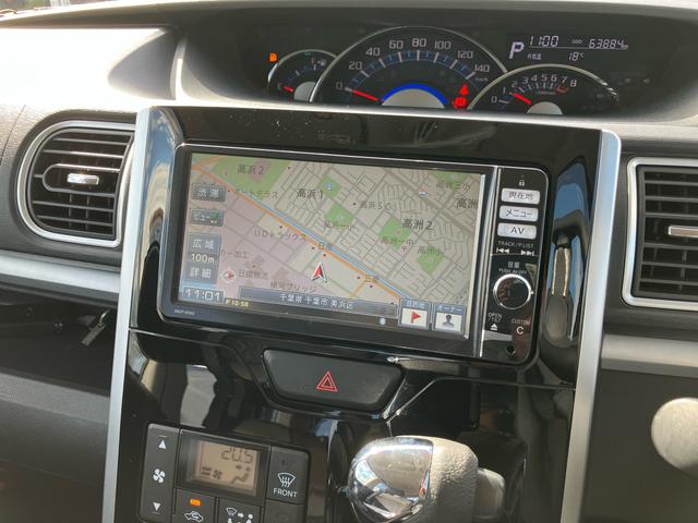 タントカスタムＸ　ＳＡナビ／ＴＶ／ＤＶＤ／ＢＴ／ＵＳＢ　Ｂカメラ　ＥＴＣ　左側Ｐスライド　ＬＥＤヘッドランプ　オートライト　スマアシ　ステリモ　キーフリー　盗難防止アラーム　足踏式駐車ブレーキ　アルミホイール　電格ミラー（千葉県）の中古車