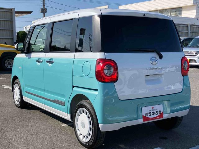 ムーヴキャンバスストライプスＧターボ全車速追従クルコン　Ｂカメラ　ＡＤＢ　ＬＥＤヘッドライト　オートライト　ホッとカップホルダー　置き楽ＢＯＸ　スマアシ　コーナーセンサー　シートヒーター　　両側Ｐスライド　電動駐車ブレーキ　キーフリー（千葉県）の中古車