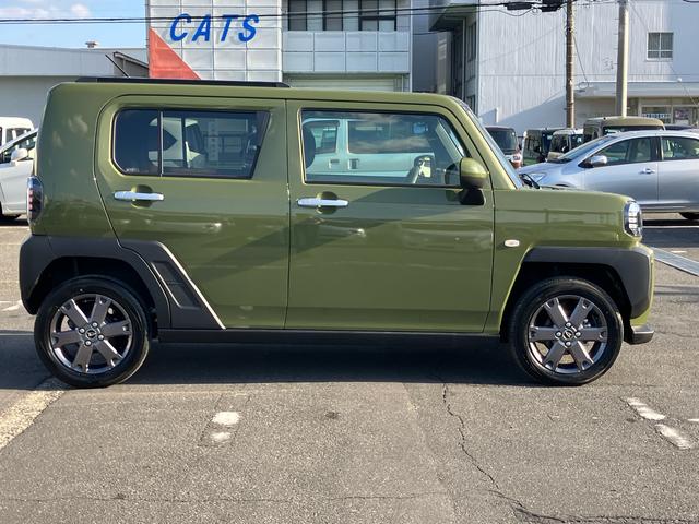 タフトＧターボターボ　Ｂカメラ　全車速追従クルコン　ガラスルーフ　ルーフレール　ＡＤＢ　ＬＥＤヘッドライト　オートライト　スマアシ　コーナーセンサー　シートヒーター　電動駐車ブレーキ　革巻ステアリング　キーフリー（千葉県）の中古車