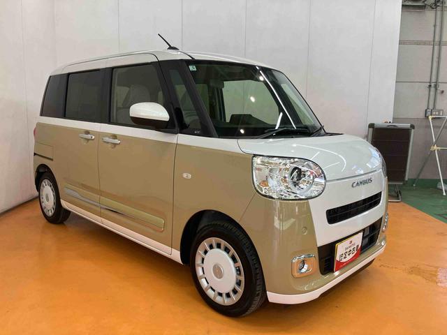 ムーヴキャンバスストライプスＧターボ衝突回避支援システム　横滑り防止装置　アダプティブクルーズコントロール　置きラクボックス　ホットカップホルダー　前席シートヒーター　ホールド機能付き電動パーキングブレーキ　両側電動スライドドア（千葉県）の中古車