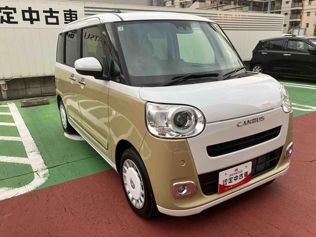 ムーヴキャンバスストライプスＧターボ衝突回避支援ブレーキ・キーフリー・両側パワースライドドア・オートエアコン・オートライト・ＬＥＤヘッドランプ・電動格納ミラー・運転席助手席シートヒーター・バックカメラ・純正ホイールキャップ・エコアイドル（千葉県）の中古車