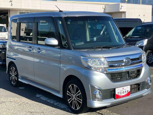 タントカスタムＲＳ　トップエディションＳＡIIターボ　ナビ／ＴＶ／ＤＶＤ／ＢＴ／ＵＳＢ　バックカメラ　ＥＴＣ　トップシェイドガラス　ＬＥＤヘッドライト　オートライト　スマアシ　両側Ｐスラ　革巻ステアリング　キーフリー　イモビライザー　盗難防止警報（千葉県）の中古車