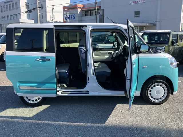 ムーヴキャンバスストライプスG衝突回避支援システム 横滑り防止装置 置きラクボックス ホットカップホルダー 前席シートヒーター ホールド機能付き電動パーキングブレーキ 助手席シートバックポケット+ショッピングフック(千葉県)の中古車