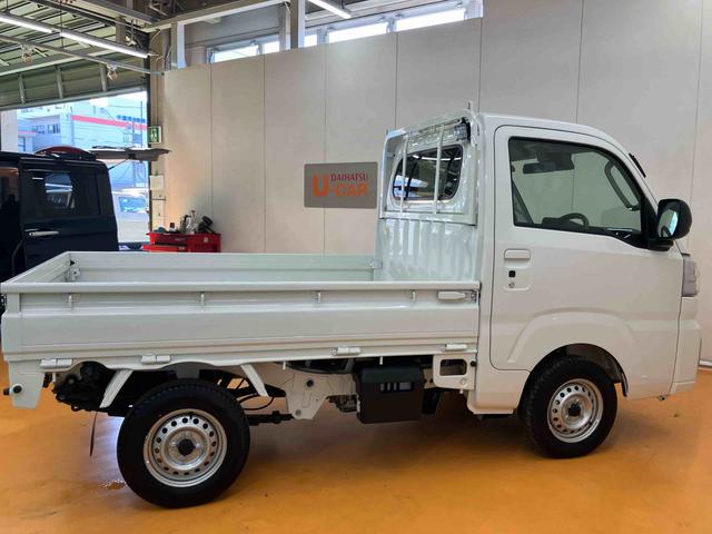 ハイゼットトラックエクストラ 4WD3モード選択電子制御式4WD 衝突回避支援システム 横滑り防止装置 アイドリングストップ プッシュエンジンスタート キーフリーシステム 前後コーナーセンサー LED作業灯 テールゲートチェーン(千葉県)の中古車