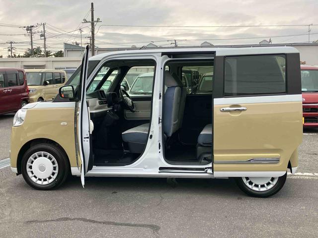 ムーヴキャンバスストライプスGバックカメラ LEDヘッドライト オートライト オートハイビーム ADB スマアシ 前後コーナーセンサー 両側Pスラ シートヒーター 電動駐車ブレーキ ホッとカップホルダー 置き楽ボックス キーフリー(千葉県)の中古車