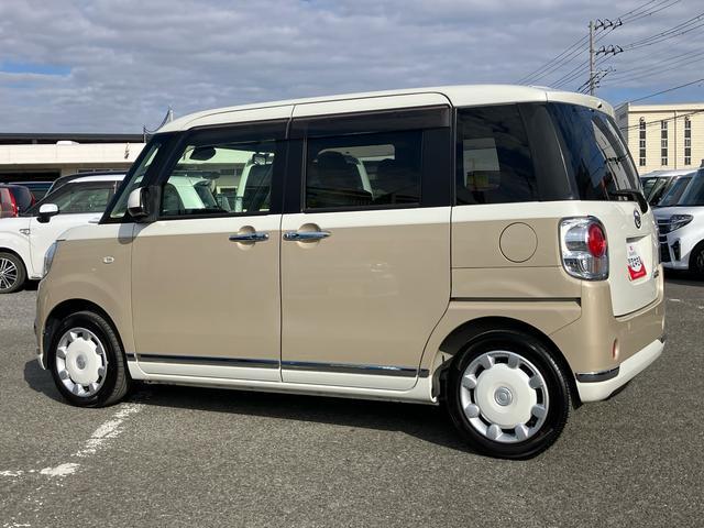 ムーヴキャンバスGメイクアップ SAIICDチューナー 両側電動スライドドア LEDヘッドライト&フォグランプ クリアテールランプ メッキモール プッシュボタンスターター オート格納ドアミラー 置きラクBOX 衝突被害軽減ブレーキ(千葉県)の中古車