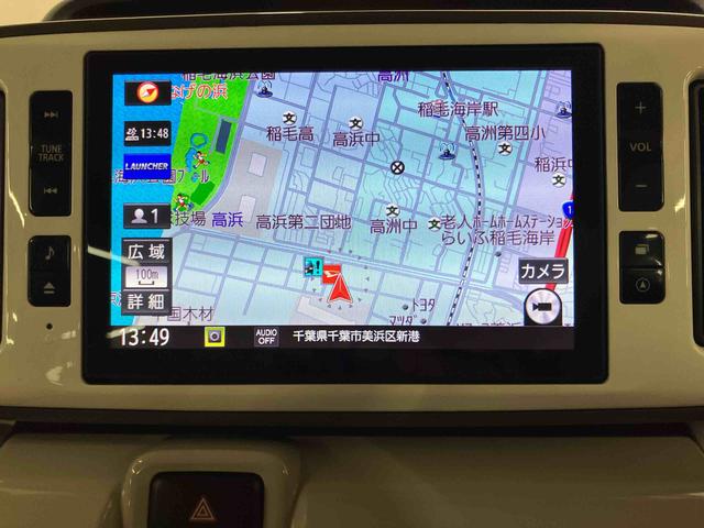 ムーヴキャンバスＧメイクアップリミテッド　ＳＡIIIパノラマカメラ連動８インチフルセグナビ　ＵＳＢ接続　ＨＤＭＩ接続　ブルートゥース対応　フロント．リヤドライブレコーダー連動　ＥＴＣ　置きラクボックス　助手席シートバックポケット＋ショッピングフック（千葉県）の中古車