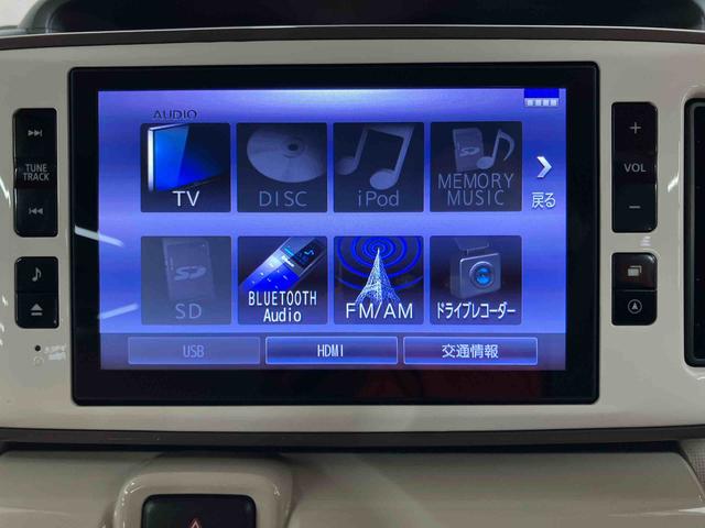 ムーヴキャンバスＧメイクアップリミテッド　ＳＡIIIパノラマカメラ連動８インチフルセグナビ　ＵＳＢ接続　ＨＤＭＩ接続　ブルートゥース対応　フロント．リヤドライブレコーダー連動　ＥＴＣ　置きラクボックス　助手席シートバックポケット＋ショッピングフック（千葉県）の中古車