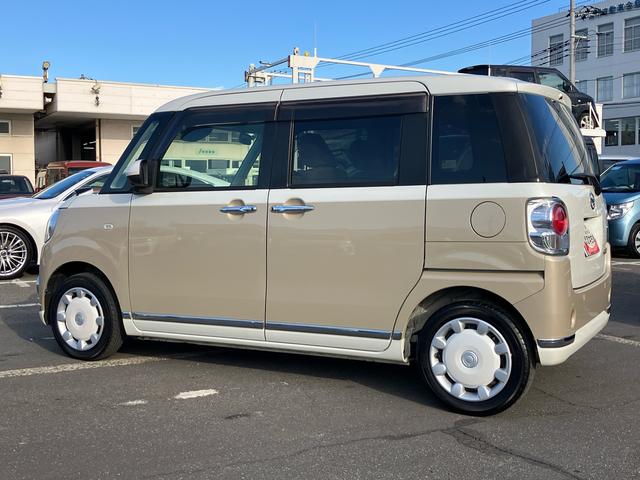 ムーヴキャンバスGメイクアップVS SAIIIナビ/BT/TV/DISC/全周囲カメラ/ステアスイッチ 前後ドラレコ 両側パワスラ LEDヘッド&フォグ クリアテールランプ メッキモール スマートキー 運転席シートヒーター 置きラクBOX(千葉県)の中古車