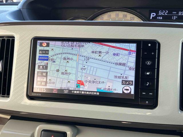 ムーヴキャンバスGメイクアップVS SAIIIナビ/BT/TV/DISC/全周囲カメラ/ステアスイッチ 前後ドラレコ 両側パワスラ LEDヘッド&フォグ クリアテールランプ メッキモール スマートキー 運転席シートヒーター 置きラクBOX(千葉県)の中古車