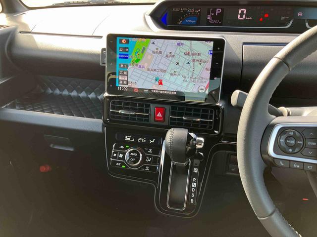 タントカスタムＲＳターボ　９型ナビ／ＴＶ／ＤＶＤ／ＢＴ／ＵＳＢ　後席モニター　全周囲カメラ　前後ドラレコ　ＥＴＣ　全車速追従クルコン　ＬＥＤヘッドライト　オートライト　ＡＤＢ　スマアシ　コ−ナ−センサー　シートヒーター（千葉県）の中古車